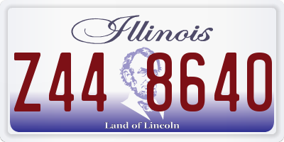 IL license plate Z448640