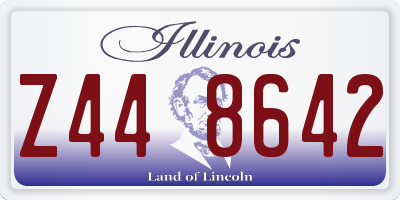 IL license plate Z448642