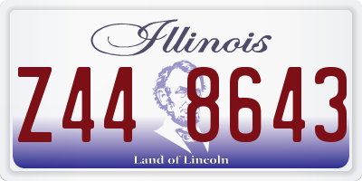 IL license plate Z448643