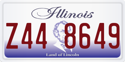IL license plate Z448649