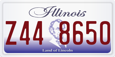 IL license plate Z448650