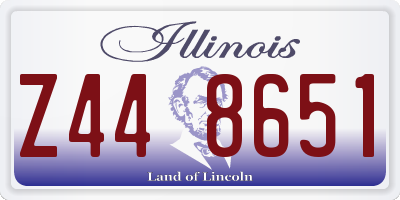 IL license plate Z448651