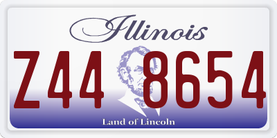 IL license plate Z448654