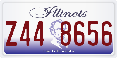 IL license plate Z448656