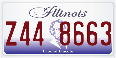 IL license plate Z448663
