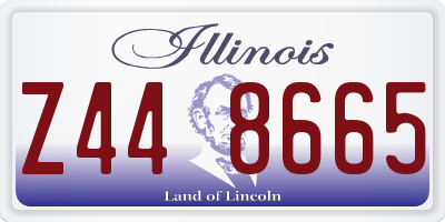 IL license plate Z448665