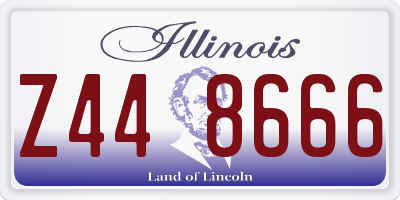 IL license plate Z448666