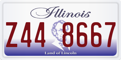 IL license plate Z448667