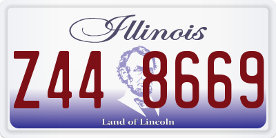IL license plate Z448669