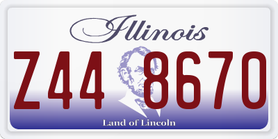 IL license plate Z448670