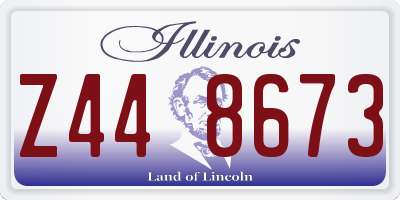 IL license plate Z448673