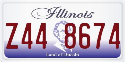 IL license plate Z448674
