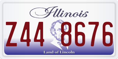 IL license plate Z448676