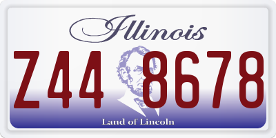 IL license plate Z448678