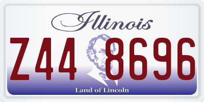 IL license plate Z448696