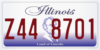 IL license plate Z448701