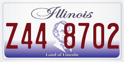 IL license plate Z448702