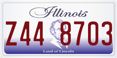 IL license plate Z448703