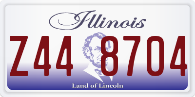 IL license plate Z448704