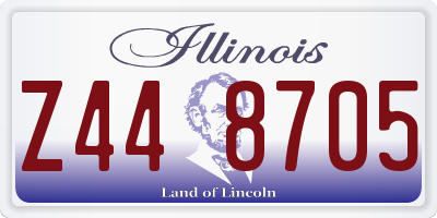 IL license plate Z448705