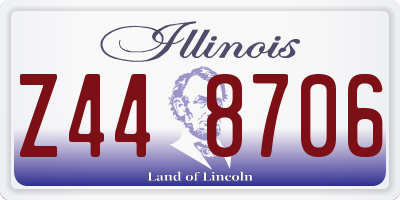 IL license plate Z448706