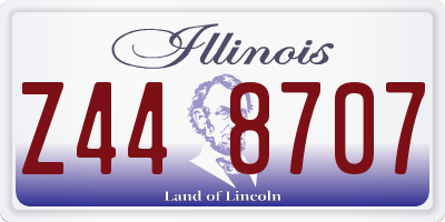 IL license plate Z448707