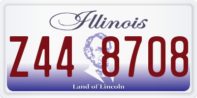 IL license plate Z448708