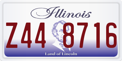 IL license plate Z448716