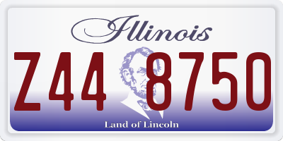 IL license plate Z448750