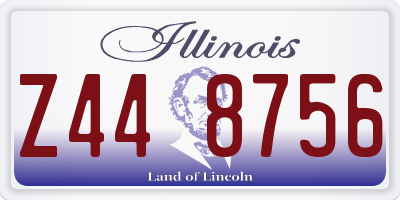IL license plate Z448756