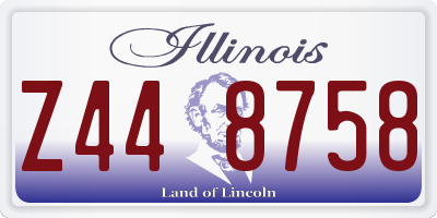 IL license plate Z448758