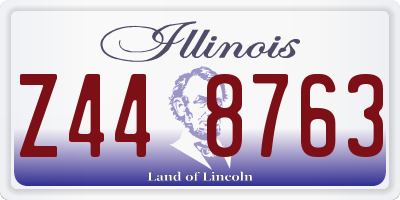IL license plate Z448763