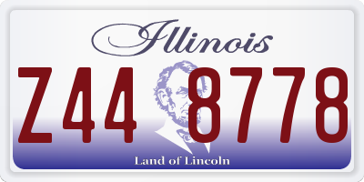 IL license plate Z448778