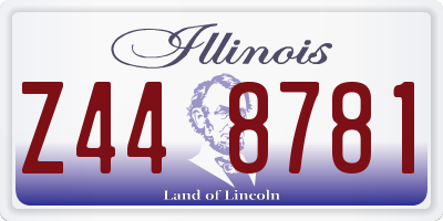 IL license plate Z448781
