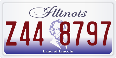 IL license plate Z448797