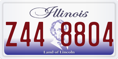 IL license plate Z448804