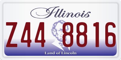 IL license plate Z448816