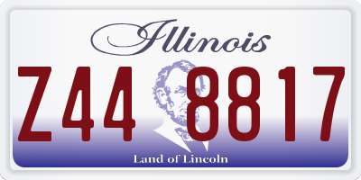 IL license plate Z448817