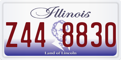 IL license plate Z448830