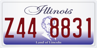 IL license plate Z448831