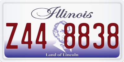 IL license plate Z448838