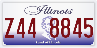 IL license plate Z448845