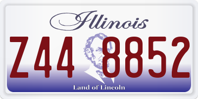 IL license plate Z448852