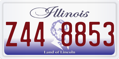IL license plate Z448853