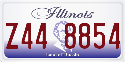 IL license plate Z448854