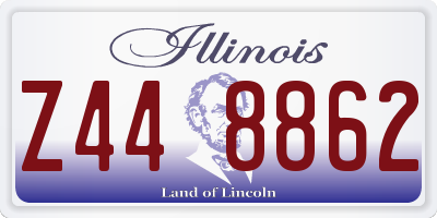 IL license plate Z448862
