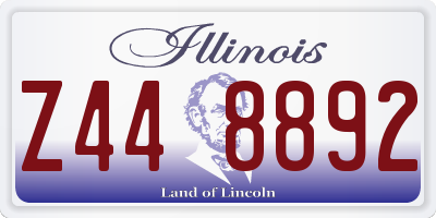 IL license plate Z448892