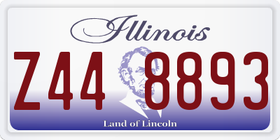 IL license plate Z448893