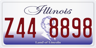 IL license plate Z448898