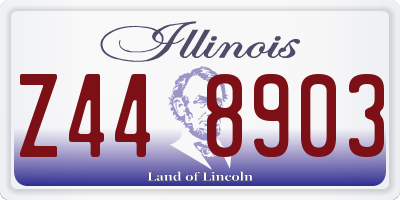 IL license plate Z448903